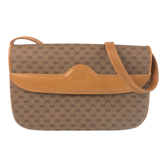 GUCCI Shoulder Bag 004 256 PVC, Leather Brown camel Crossbody Shoulder Bag Messenger Bag Old Gucci Micro GG Women Used Authentic