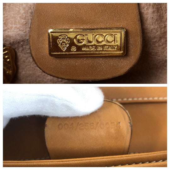 GUCCI Shoulder Bag 004 256 PVC, Leather Brown camel Crossbody Shoulder Bag Messenger Bag Old Gucci Micro GG Women Used Authentic