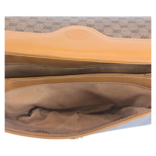 GUCCI Shoulder Bag 004 256 PVC, Leather Brown camel Crossbody Shoulder Bag Messenger Bag Old Gucci Micro GG Women Used Authentic