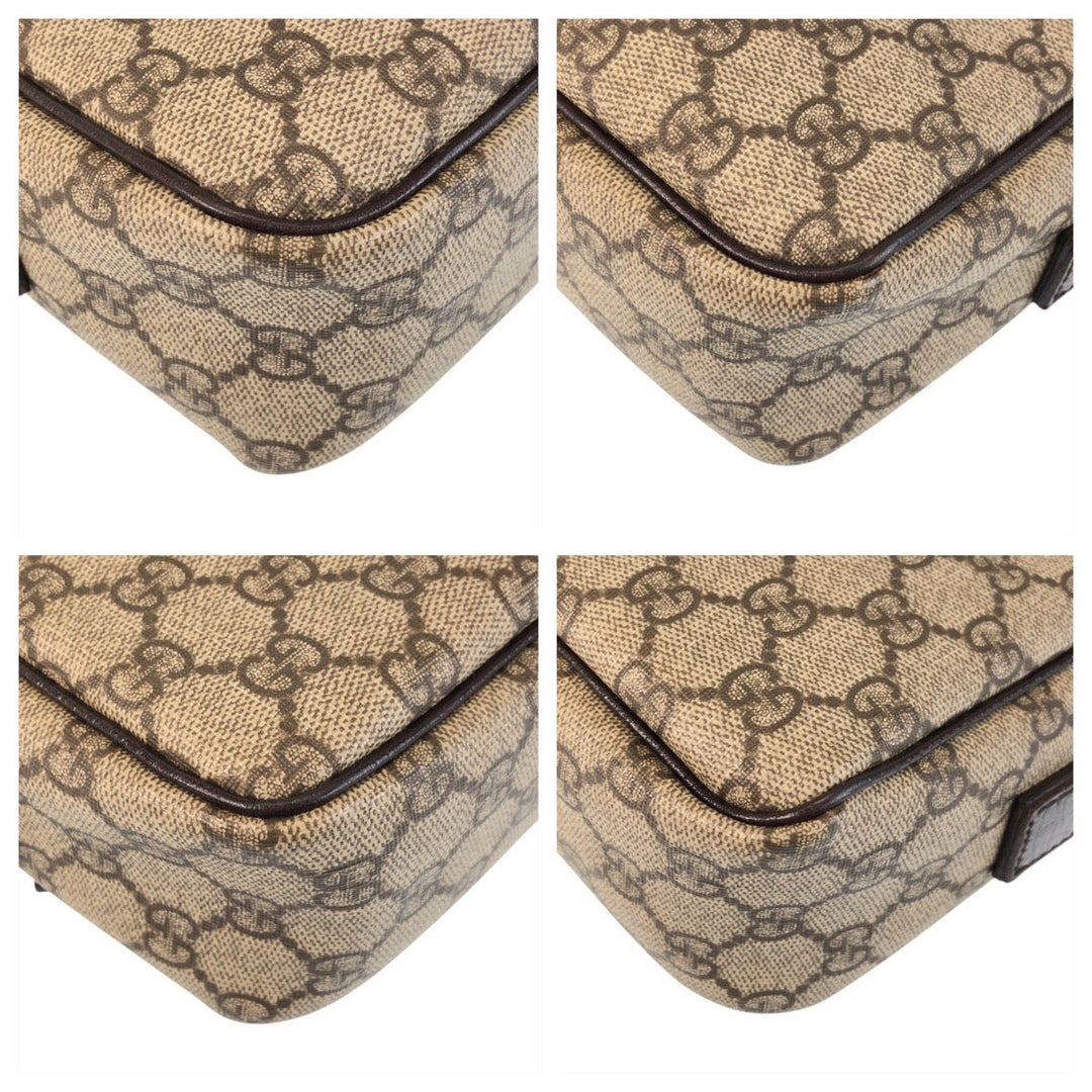 GUCCI Shoulder Bag 114291 GG Supreme canvas, leather Brown Crossbody Shoulder Bag Women Used Authentic