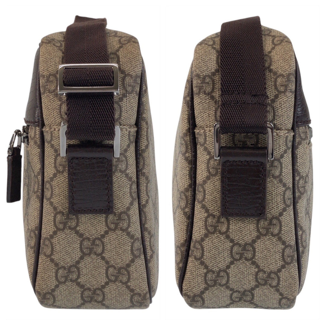 GUCCI Shoulder Bag 114291 GG Supreme canvas, leather Brown Crossbody Shoulder Bag Women Used Authentic