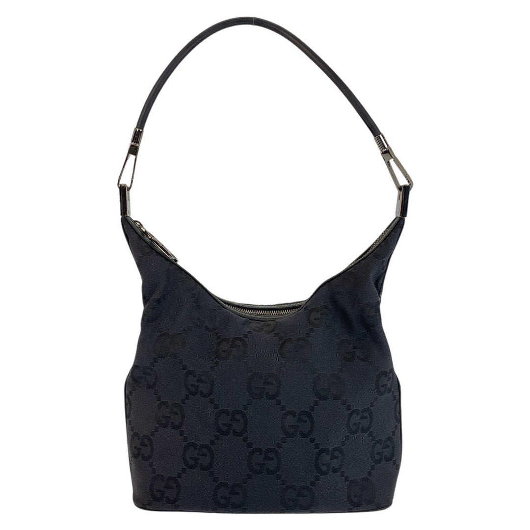 GUCCI Shoulder Bag 001 3814 GG canvas, leather black Shoulder Bag Women Used Authentic