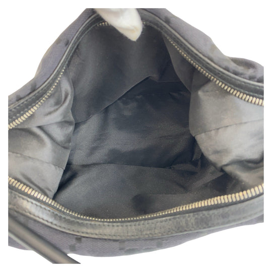 GUCCI Shoulder Bag 001 3814 GG canvas, leather black Shoulder Bag Women Used Authentic