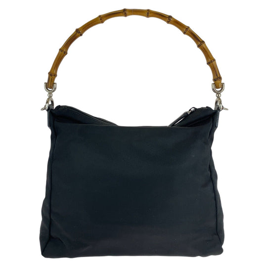 GUCCI Shoulder Bag 000 2032 0509 Canvas, Leather black Bamboo Women Used Authentic