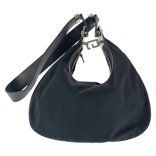 GUCCI Shoulder Bag 001 3315 Canvas, Leather BlackSilverMetal Shoulder Bag handbag Women Used Authentic