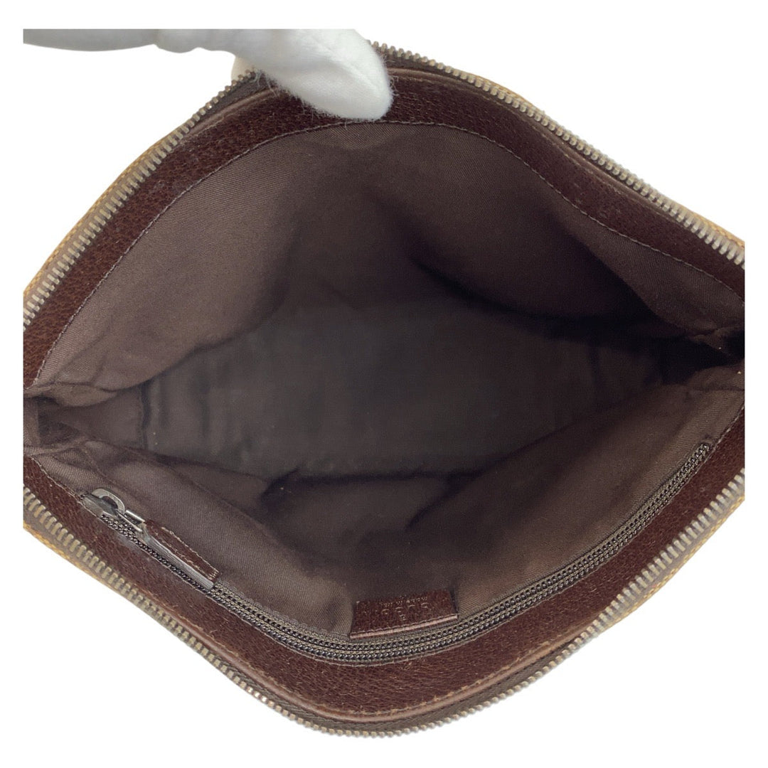GUCCI Shoulder Bag 114273 GG canvas, leather Brown Crossbody Shoulder Bag Messenger Bag Women Used Authentic