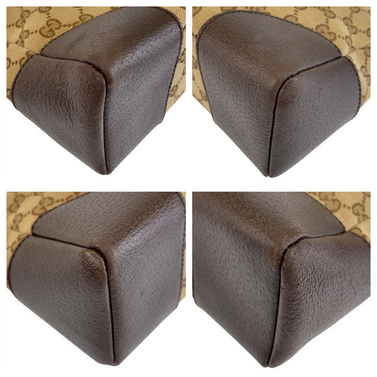 GUCCI Shoulder Bag 114273 GG canvas, leather Brown Crossbody Shoulder Bag Messenger Bag Women Used Authentic