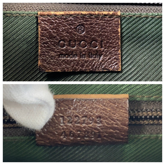 GUCCI Shoulder Bag 122793 GG canvas Brown beige Crossbody Shoulder Bag Messenger Bag Women Used Authentic