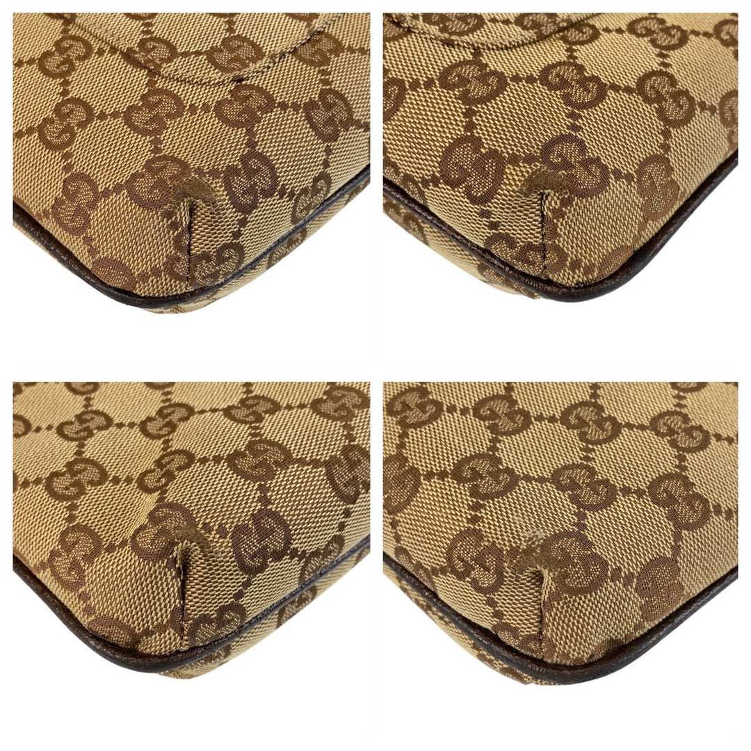 GUCCI Shoulder Bag 122793 GG canvas Brown beige Crossbody Shoulder Bag Messenger Bag Women Used Authentic