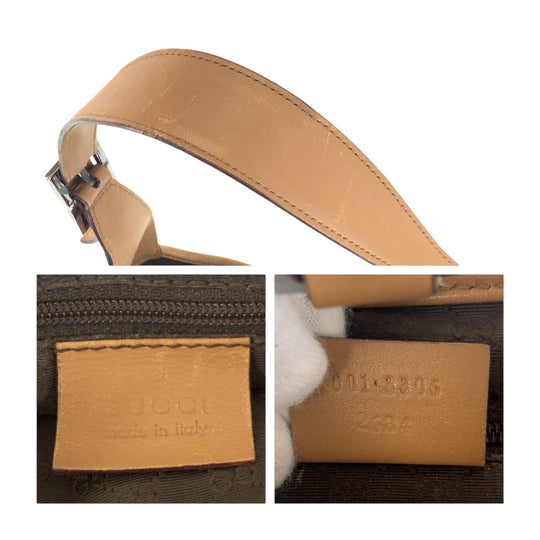 GUCCI Shoulder Bag 001.3306 2684 Suede Brown Multicolor SilverMetal Hobo Shoulder Bag Jackie Shelly Line Women Used Authentic