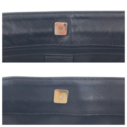 GUCCI Shoulder Bag 001 4231 2123 GG canvas, leather Black GoldMetal Shoulder Bag Women Used Authentic