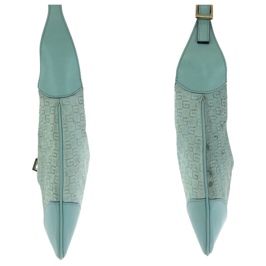 GUCCI Shoulder Bag 001 4057 GG canvas Blue GoldMetal Shoulder Bag Hobo Jackie Women Used Authentic