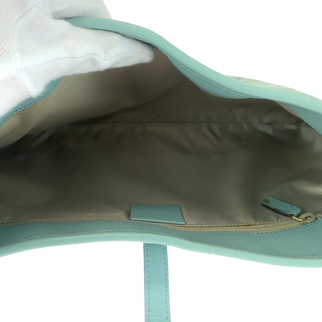 GUCCI Shoulder Bag 001 4057 GG canvas Blue GoldMetal Shoulder Bag Hobo Jackie Women Used Authentic