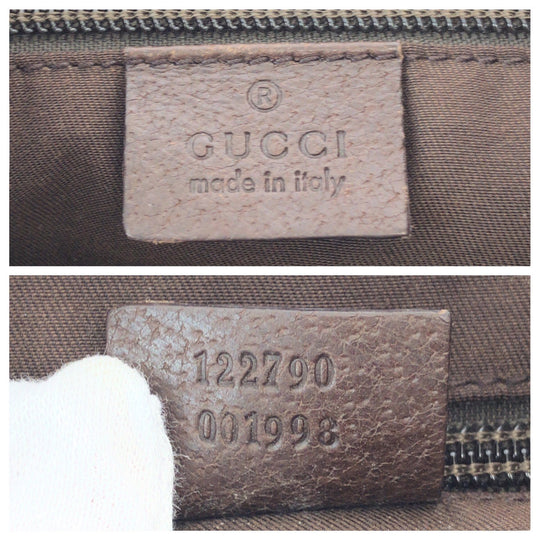 GUCCI Shoulder Bag 122790 GG canvas, leather Brown Brown Pochette Women Used Authentic