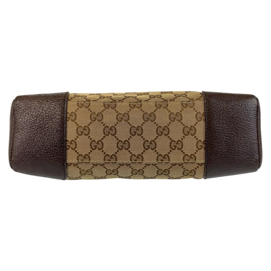 GUCCI Shoulder Bag 114273 GG canvas, leather Brown beige Crossbody Shoulder Bag Messenger Bag Women Used Authentic