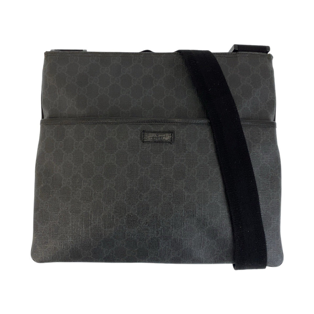 GUCCI Shoulder Bag 162904 GG Supreme Canvas Black black Crossbody Shoulder Bag Messenger Bag Women Used Authentic