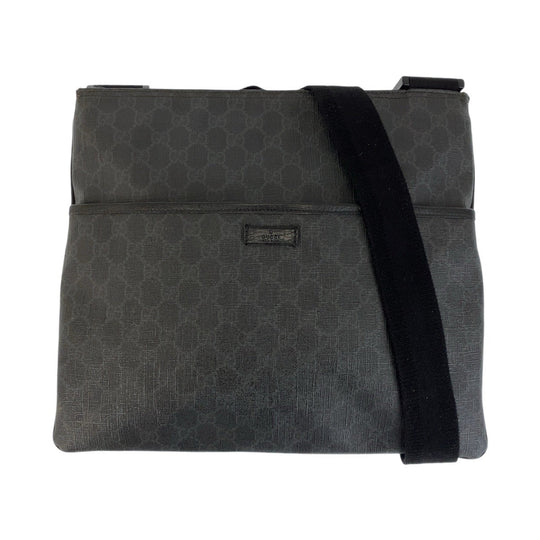 GUCCI Shoulder Bag 162904 GG Supreme Canvas Black black Crossbody Shoulder Bag Messenger Bag Women Used Authentic