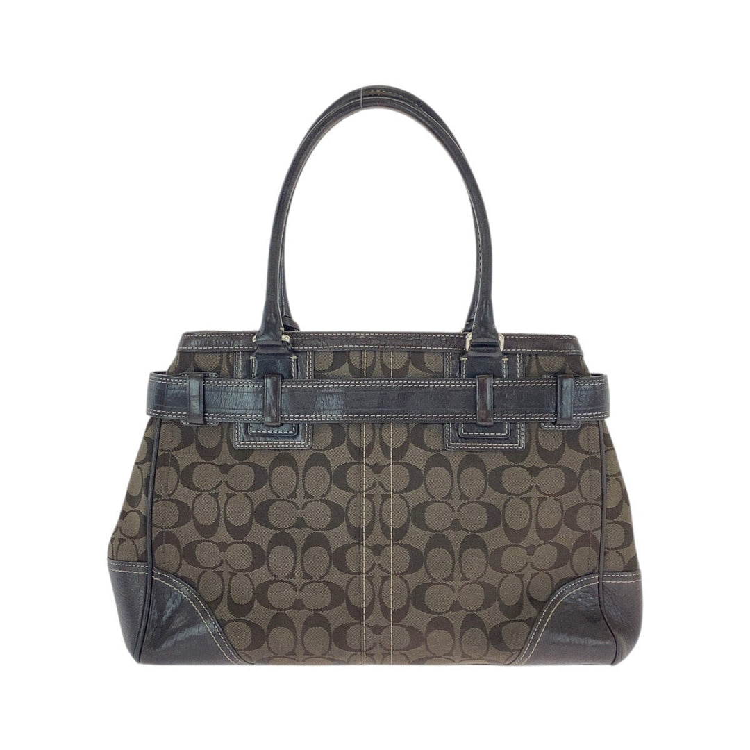 COACH Tote Bag canvas Brown Signature