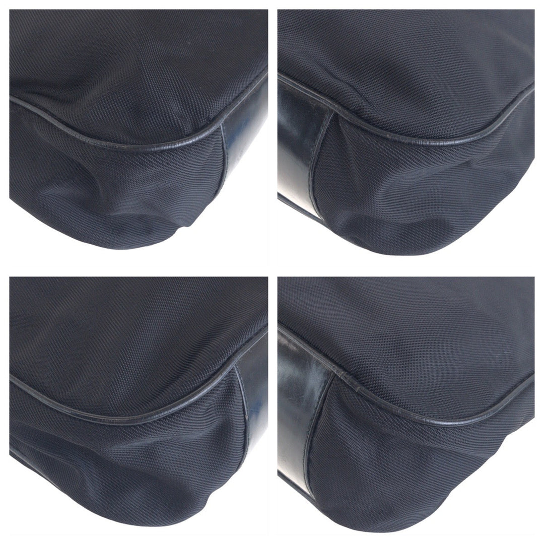 GUCCI Shoulder Bag 001 2058 1577 Nylon, Bamboo Black SilverMetal Shoulder Bag Bamboo Women Used Authentic