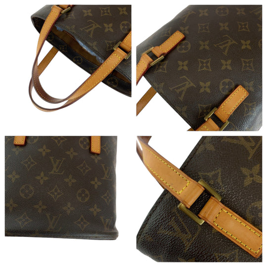 LOUIS VUITTON Tote Bag M51172 PVC Brown Gold Metal Tote Bag handbag Monogram Vavan PM Women Used Authentic