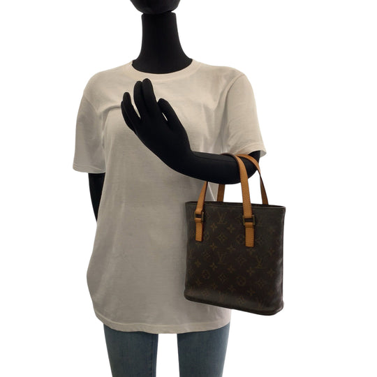 LOUIS VUITTON Tote Bag M51172 PVC Brown Gold Metal Tote Bag handbag Monogram Vavan PM Women Used Authentic