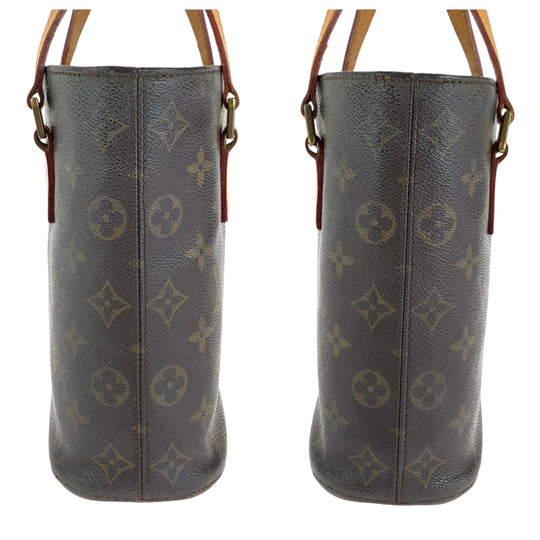 LOUIS VUITTON Tote Bag M51172 PVC Brown Gold Metal Tote Bag handbag Monogram Vavan PM Women Used Authentic