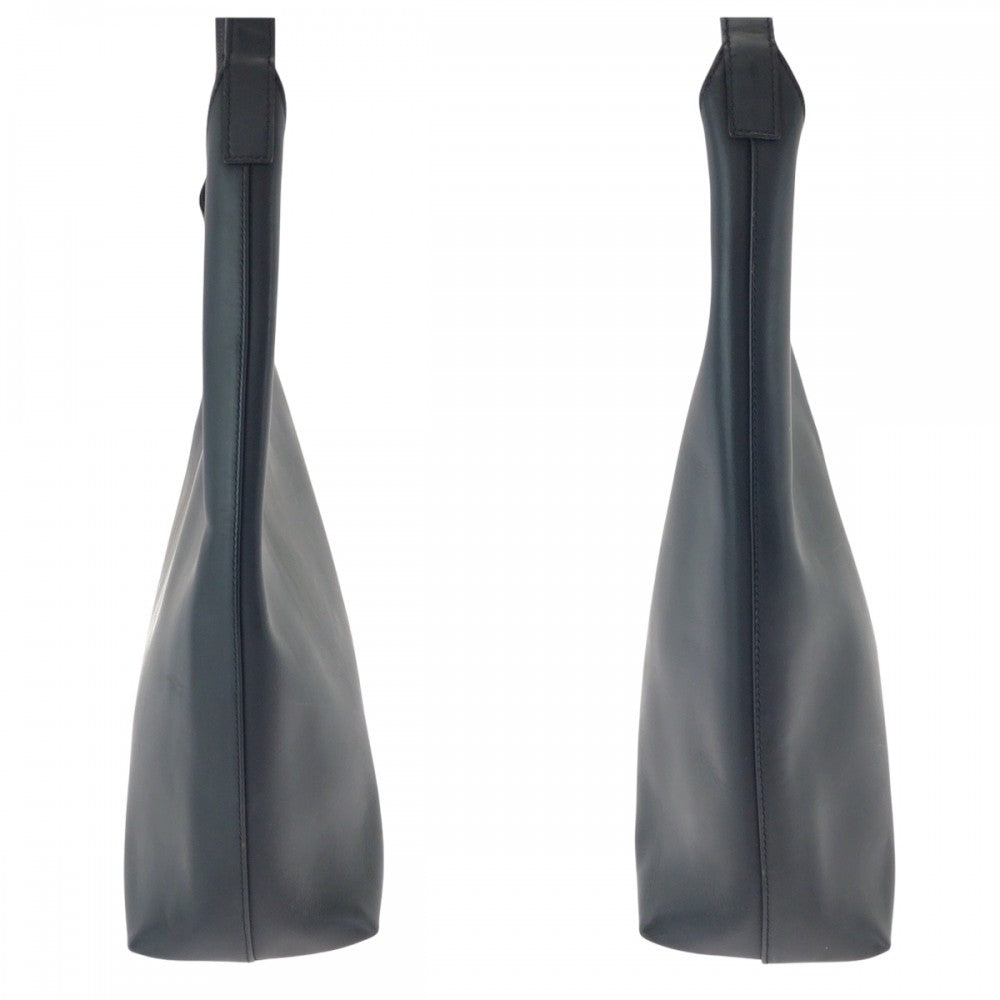 GUCCI Shoulder Bag 001 3297 leather Black Silver Metal One Shoulder Bag Hobo Women Used Authentic