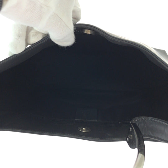 GUCCI Shoulder Bag 001 3297 leather Black Silver Metal One Shoulder Bag Hobo Women Used Authentic