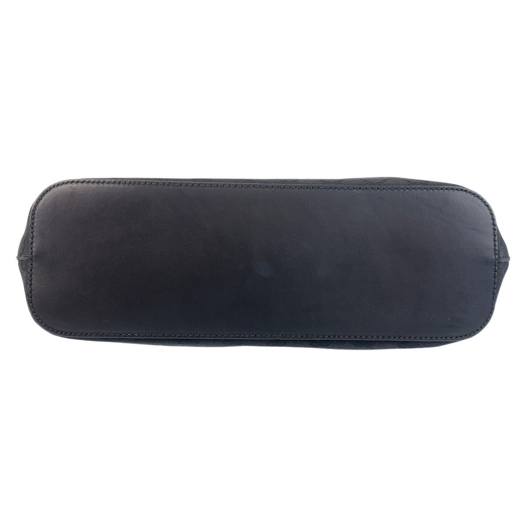 GUCCI Shoulder Bag 106242 GG canvas, leather Black black Hobo Shoulder Bag Women Used Authentic