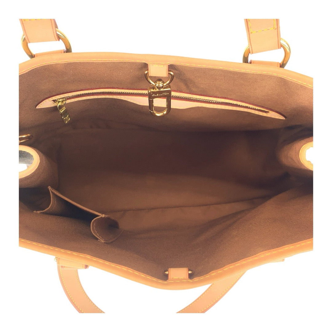 LOUIS VUITTON Tote Bag M51154 PVC Brown Gold Metal Tote Bag Shoulder Bag Monogram Batignolles Horizontal Women Used Authentic