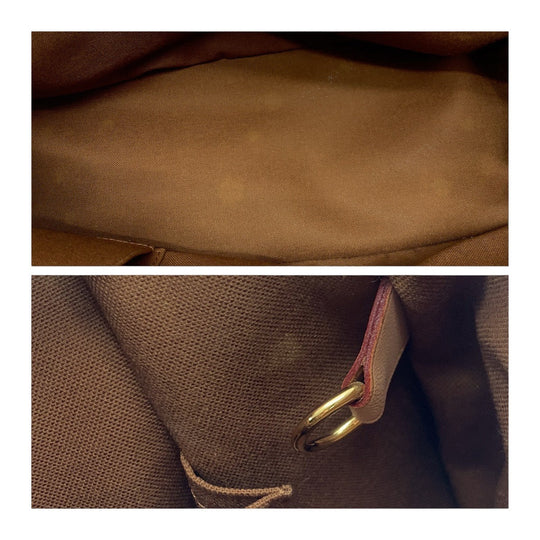 LOUIS VUITTON Tote Bag M51154 PVC Brown Gold Metal Tote Bag Shoulder Bag Monogram Batignolles Horizontal Women Used Authentic
