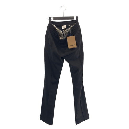 BURBERRY Pants Polyester, Cotton, Rhinestone Black Silver Pants Trousers Bijoux mens 36 Used Authentic