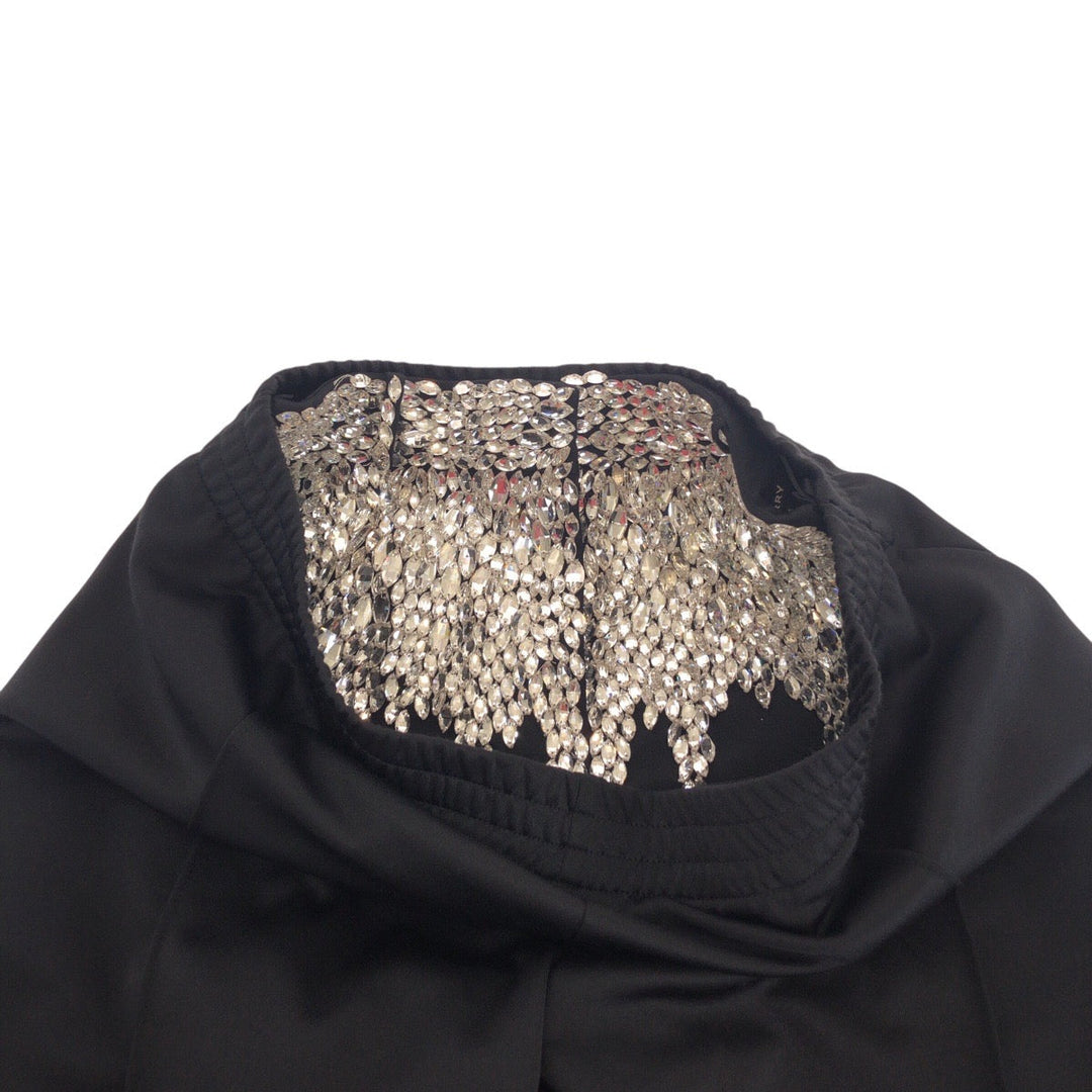 BURBERRY Pants Polyester, Cotton, Rhinestone Black Silver Pants Trousers Bijoux mens 36 Used Authentic