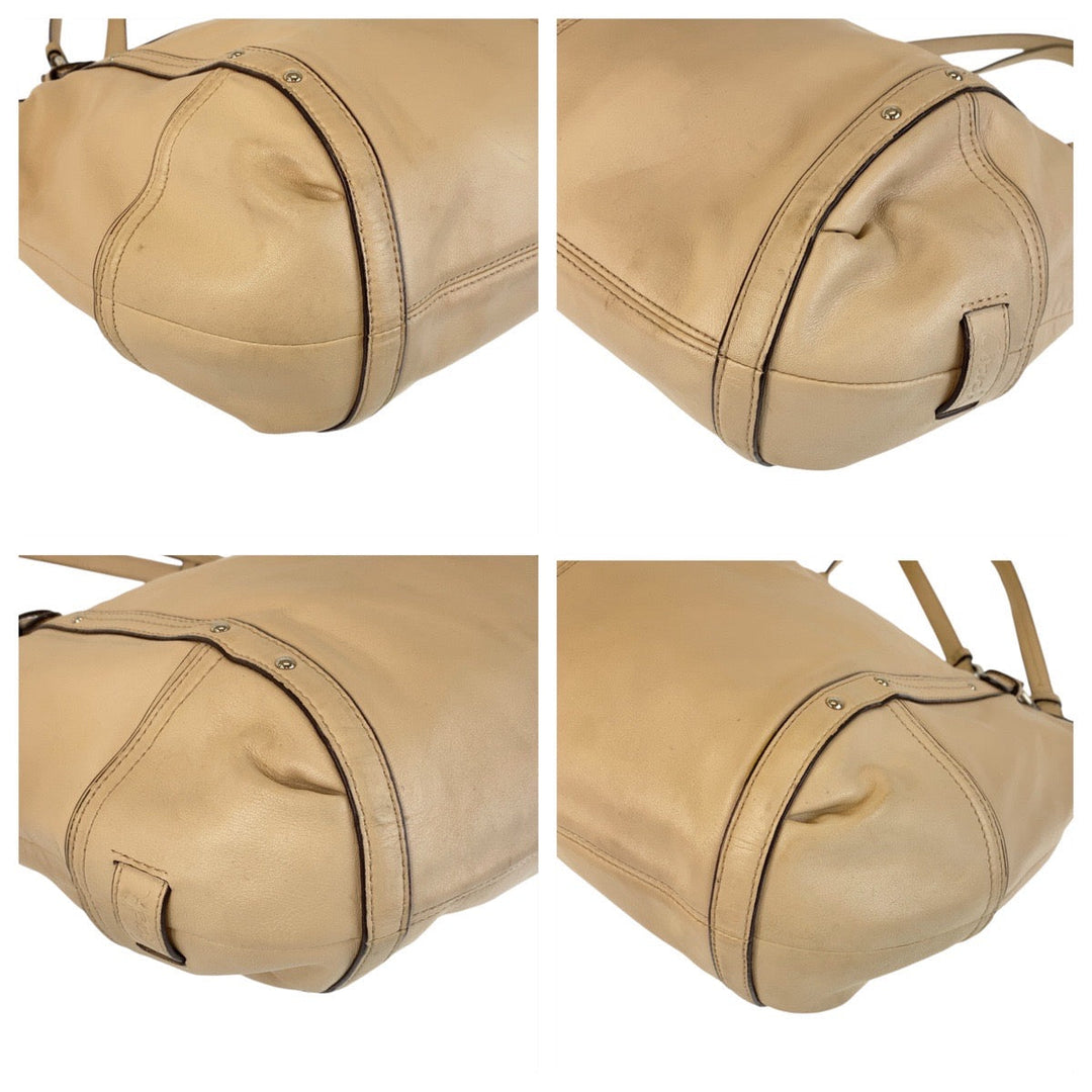 COACH Tote Bag leather beige
