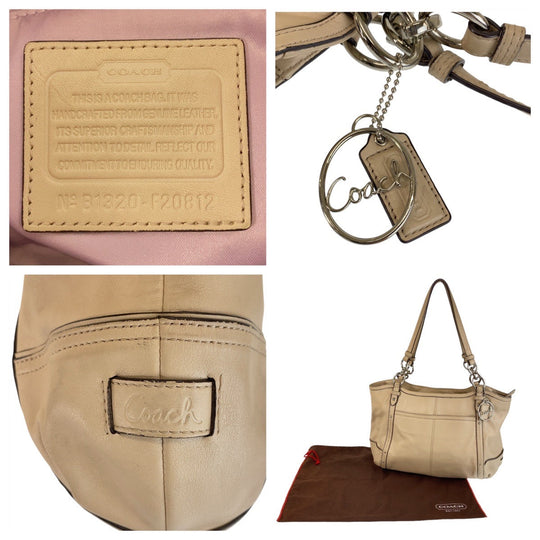 COACH Tote Bag leather beige