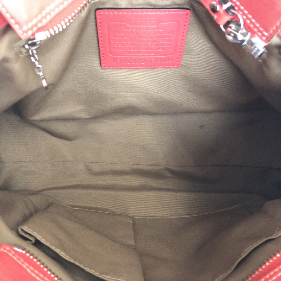 COACH Tote Bag leather pink