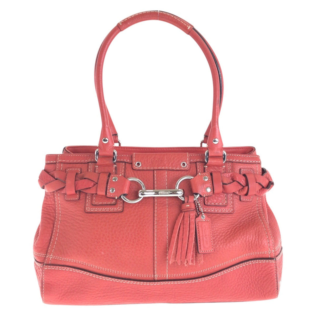 COACH Tote Bag leather pink
