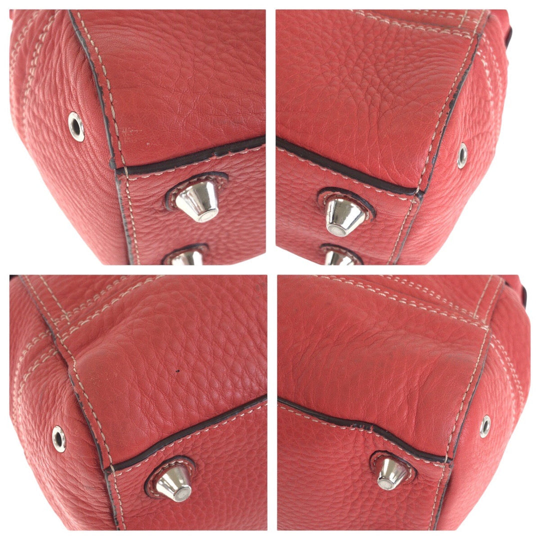 COACH Tote Bag leather pink