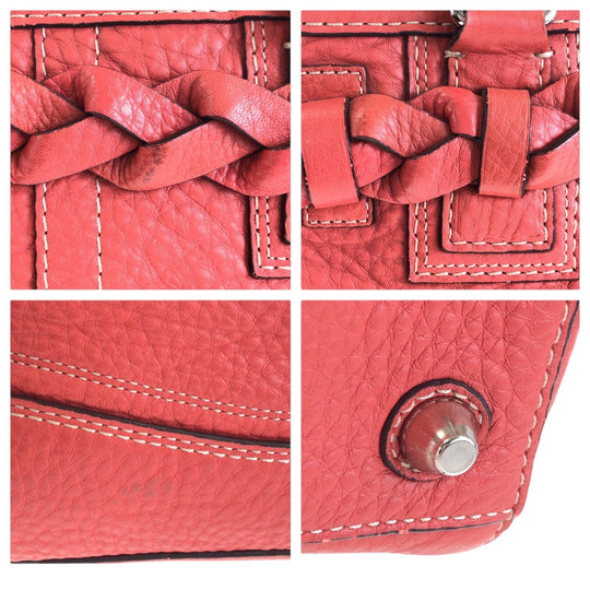 COACH Tote Bag leather pink