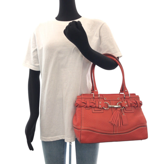 COACH Tote Bag leather pink