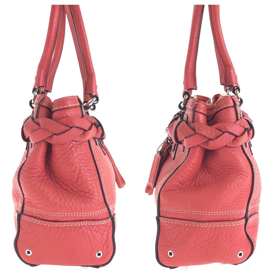 COACH Tote Bag leather pink