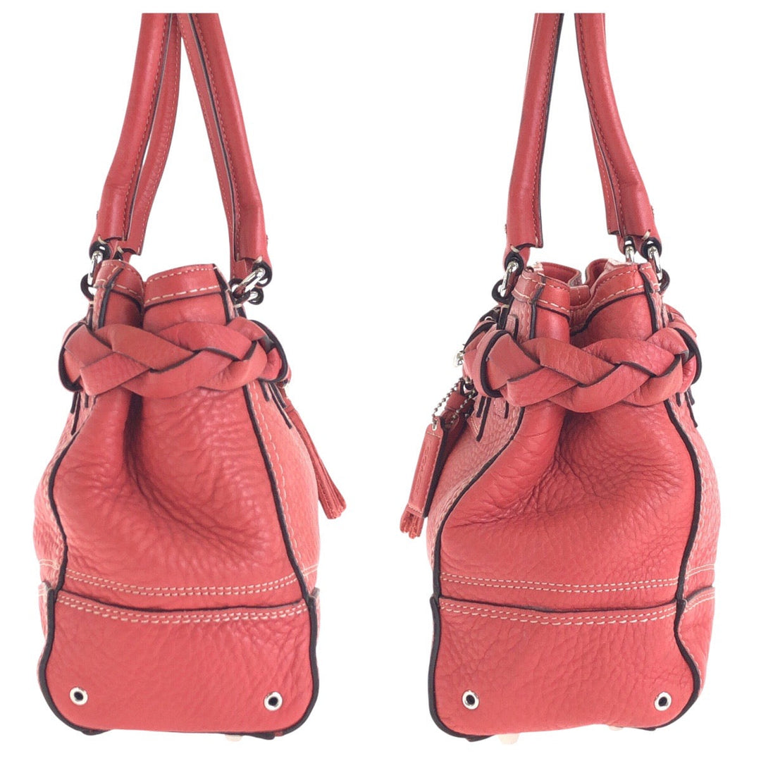 COACH Tote Bag leather pink