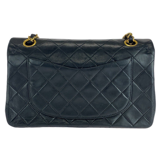 CHANEL Shoulder Bag lambskin Black GoldMetal Matrasse COCO Mark Turnlock Women Used Authentic