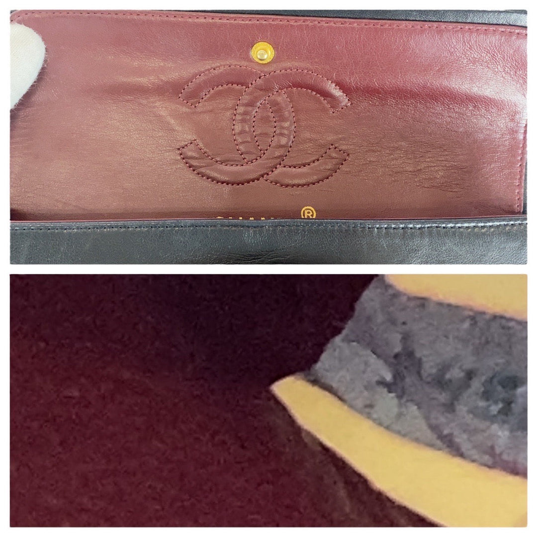 CHANEL Shoulder Bag lambskin Black GoldMetal Matrasse COCO Mark Turnlock Women Used Authentic