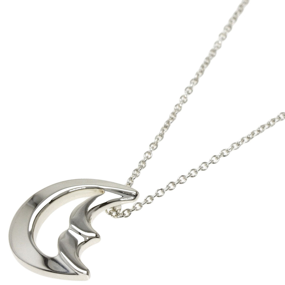 TIFFANY&Co. Necklace SV Silver Crescent moon Women Used Authentic