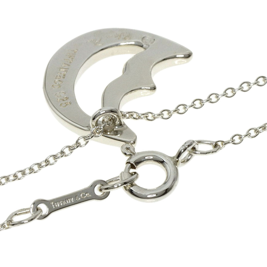 TIFFANY&Co. Necklace SV Silver Crescent moon Women Used Authentic