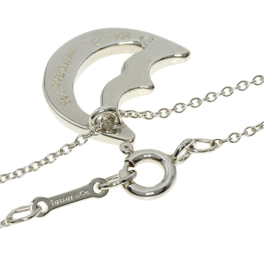 TIFFANY&Co. Necklace SV Silver Crescent moon Women Used Authentic
