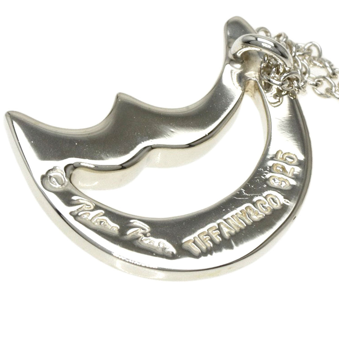 TIFFANY&Co. Necklace SV Silver Crescent moon Women Used Authentic
