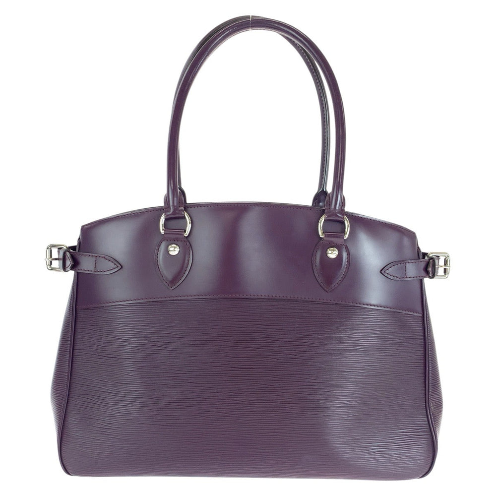LOUIS VUITTON Tote Bag M5926K leather Purple SilverMetal Tote Bag Shoulder Bag Epi Passy PM Women Used Authentic