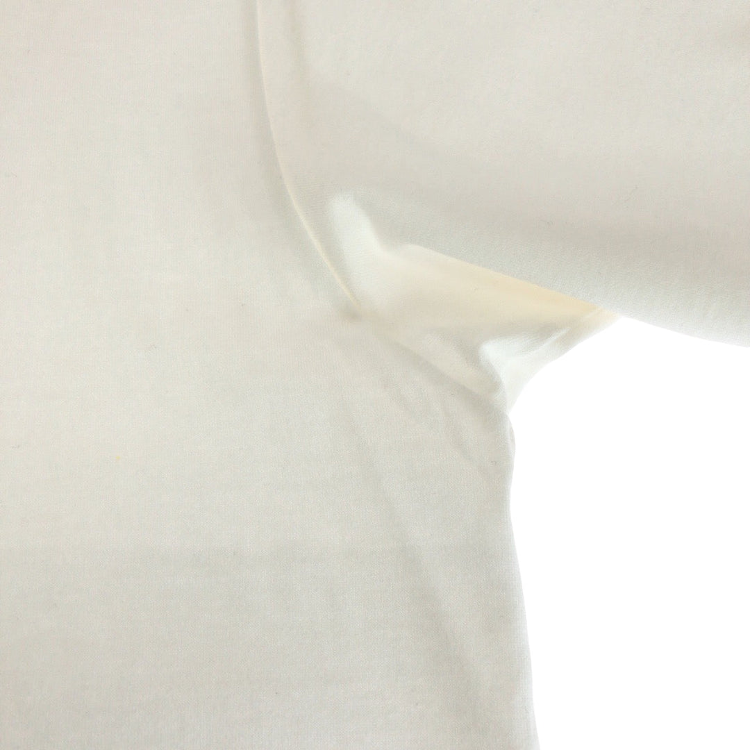 CELINE Short sleeve T-shirt 2X47F671Q cotton White black Short-sleeved T-shirt cut-and-sew logo rhinestone mens L Used Authentic